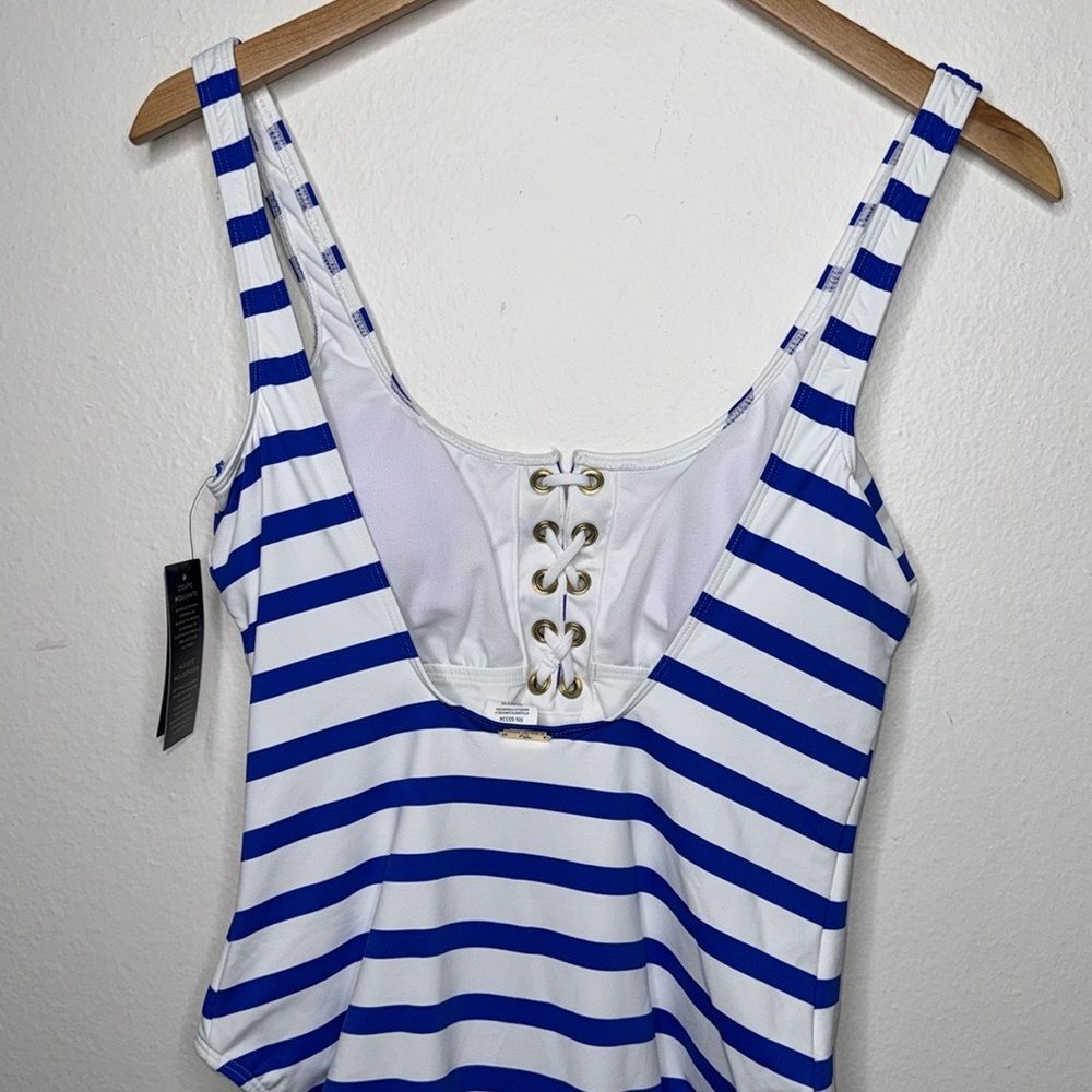 Lauren Ralph Lauren Blue and White Striped One Piece Swimsuit. NWT - Picture 5 of 6